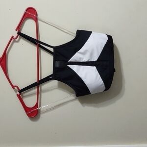 Black and white swim suit top